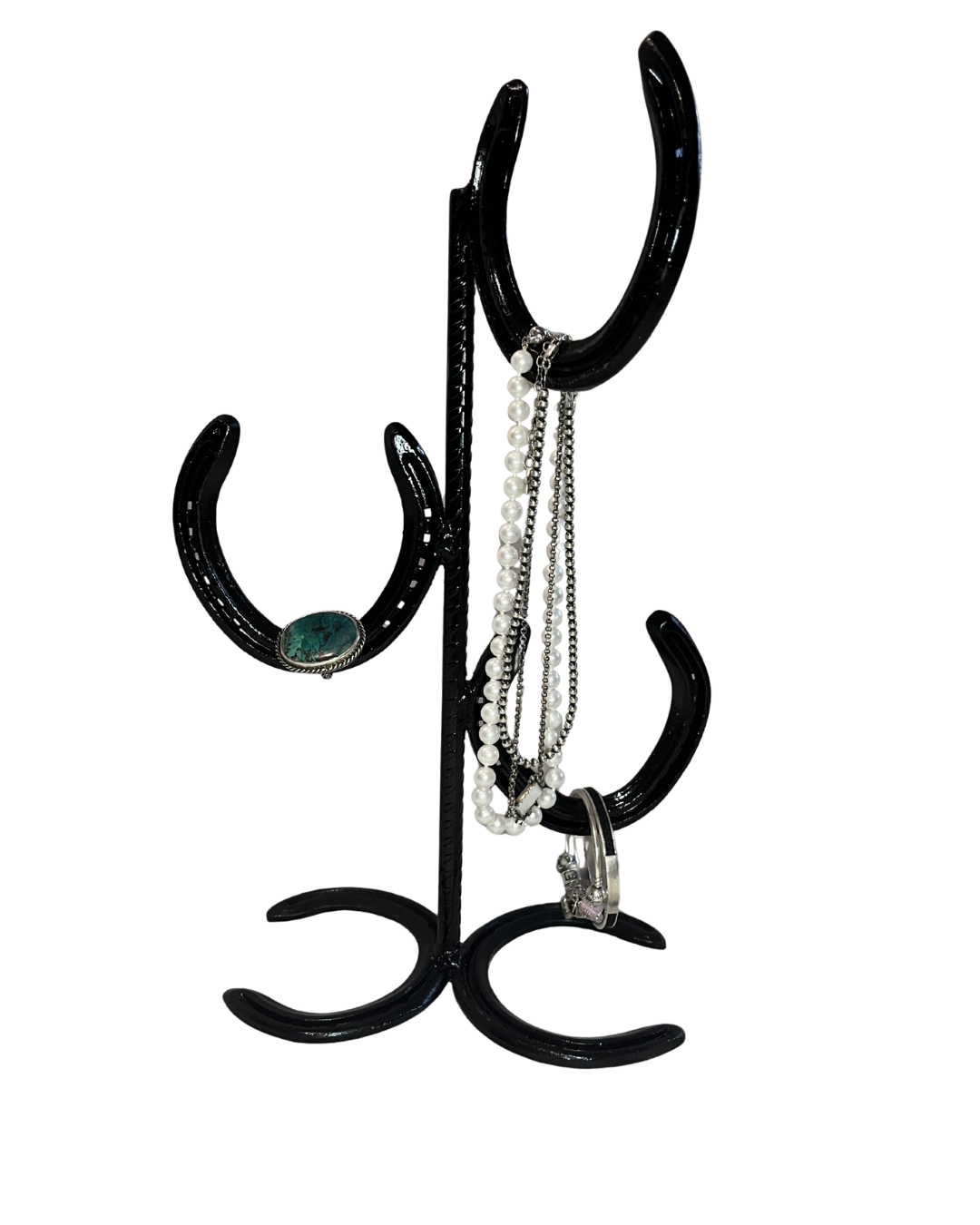 Wildflower Horseshoe Jewelry Stand